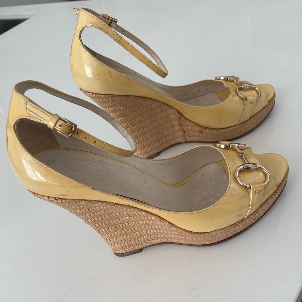 Gucci Patent Wedge Shoe